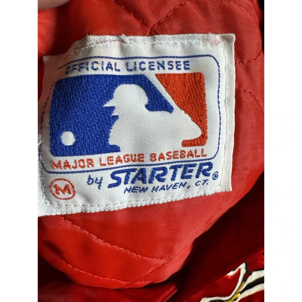 Vintage 90s St. Louis Cardinals Jacket Red MLB Starter Satin  Mens Size M 0022
